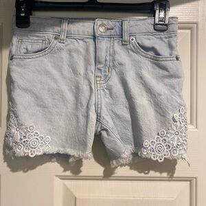 Cat & Jack Dean shorts with lace girls medium 7/8